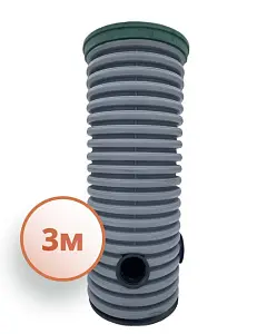 Дренажный колодец d460 h3000 с зеленой крышкой (отводы 160 мм) 0